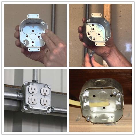 using metal junction boxes|4 metal electrical outlet box.